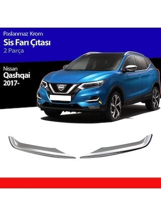 Nissan Qashqai Sis Farı Çerçevesi Kromu Nikelajı 2017 Sonrası