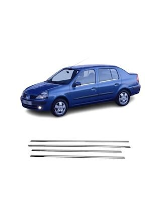 R. Clio Symbol Krom Cam Çıtası 1999-2006 4Prç Paslanmaz Çelik N11.2787