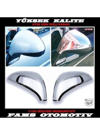 Peugeot 207 Krom Ayna Kapağı 2 Prç 2006 Üzeri P.çelik