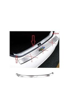 İthal Toyota Corolla Uyumlu 2013 2018 Arka Tampon Eşiği Krom