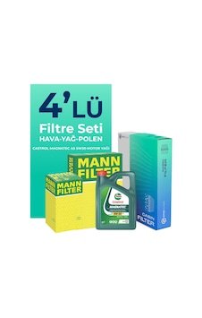 Mann Ford Transit Custom 2.2 Dizel Filtre Bakım Seti Castrol Motor Yağlı (2012-2019) 4 Lü