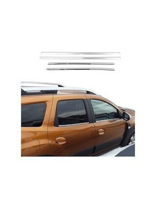 Dacia Duster Krom Cam Çıtası 2018 Sonrası 4 Parça P.Çelik