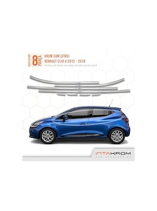Renault Clio 4 Krom Hb Cam Çıtası 8 Parça 2012 -2021