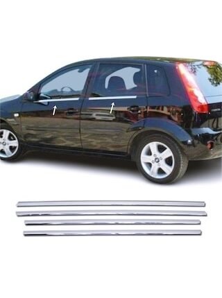 Ford Fiesta Krom Cam Çıta 4 Prç P.çelik 2002-2008 Arası