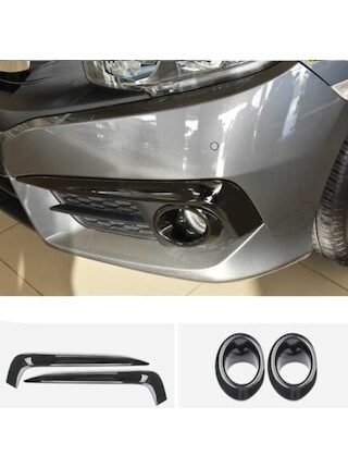Honda Civic Fc5 Sis Kaşı Çerçevesi Ve Sis Halkası Siyah 2016-2018