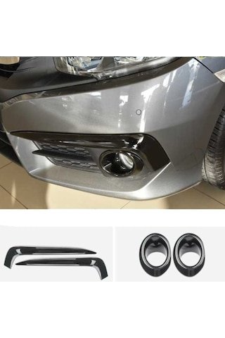 IMG-1833870736877021762.jpg Honda Civic Fc5 Sis Kaşı Çerçevesi Ve Sis Halkası Siyah 2016-2018 - Görsel 1