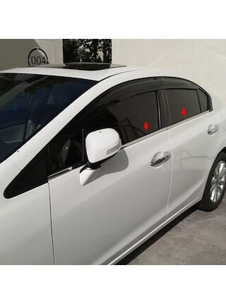 Honda Civic Fb7 Krom Cam Çıtası 4 Parça 2012-2016 Arası