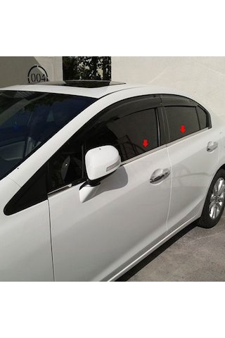 IMG-1920204275975221847.jpg Honda Civic Fb7 Krom Cam Çıtası 4 Parça 2012-2016 Arası - Görsel 1