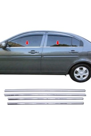 IMG-2025719087174103748.jpg Hyundai Accent Era Krom Cam Çıtası 4 Prç 2005-2011 Arası P.çelik - Görsel 1