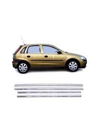 Opel Corsa C Krom Cam Çıtası 4 Prç P.çelik 2000-2007 Arası