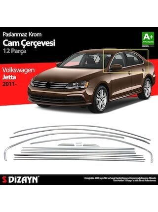 Vw Jetta Krom Cam Çerçeve Seti 12 Prç. 2011 Üzeri