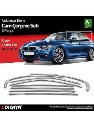 Bmw 3 Serisi F30 Krom Cam Çerçeve Seti 8 Prç 2012 Üzeri