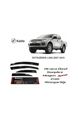 IMG-2235584451973892823.jpg Mitsubishi L-200 Cam Rüzgarlığı Mugen Tip Sunplex 2008-2015 - Görsel 1