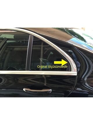 Mercedes W205 C Serisi Krom Cam Üst Çıtası Aksesuarı 4 Parça Pçlk