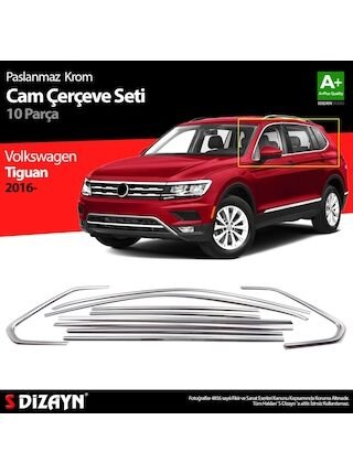 Vw Tiguan Krom Cam Çerçevesi 10 Prç. 2016 Üzeri