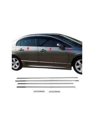 Honda Civic Krom Cam Çıtası 6 Parça P.çelik 2006-2011 Arası