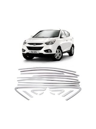 Hyundai ix35 Uyumlu Paslanmaz Krom Cam Çerçeve Çıtası Seti 48613