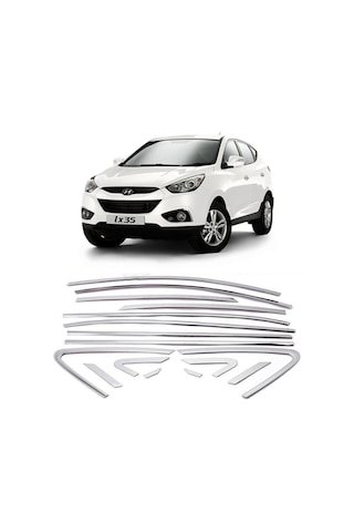 IMG-2476826352682323040.jpg Hyundai ix35 Uyumlu Paslanmaz Krom Cam Çerçeve Çıtası Seti 48613 - Görsel 1