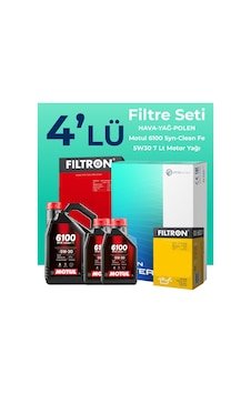 Filtron Ford Tourneo Custom 2.2 Dizel Filtre Bakım Seti Motul Motor Yağlı (2012-2019) 4 Lü