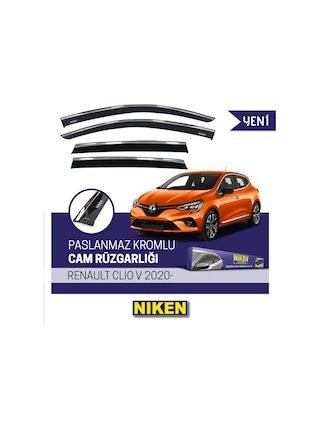 Renault Clio 5 Kromlu Cam Rüzgarlığı Niken 2020 Sonrası