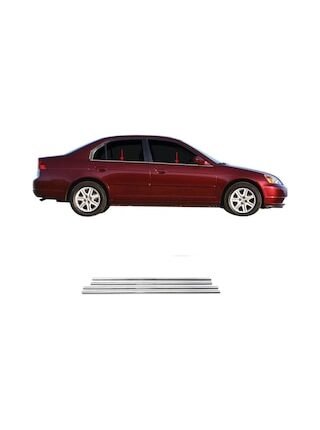 Honda Civic Krom Cam Çıtası Tk 2002-2006 4Prç Paslanmaz Çelik N11.6282