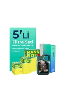 Mann Ford Tourneo Custom 2.0 Dizel Filtre Bakım Seti Castrol Motor Yağlı (2015-2023) 5 Li