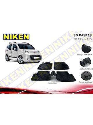 Fiat Fiorino 3D Havuzlu Paspas Niken