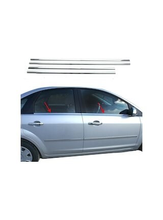 Ford Focus Sedan Krom Cam Çıtası 2005-2011 4Prç Paslanmaz Çelik N11.4734