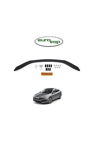 IMG-302073584388739694.jpg Honda Civic 10 Ön Kaput Koruma Rüzgarlık 3Mm Abs 2016-› - Görsel 1