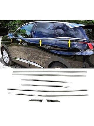 Peugeot 3008 Krom Cam Çıtası 8 Parça P.çelik 2016 Üzeri