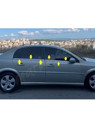 Opel vectra C Krom Cam Çıtası 2002-2009 4 Parça Paslanma
