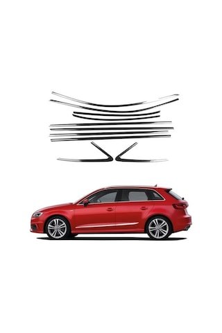 IMG-3261387193971194041.jpg Audi A3 Hb Krom Cam Çıtası Çerçevesi 2013-2020 - Görsel 1