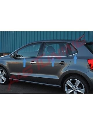 Volkswagen Polo 6R Krom Cam Çıtası 6Prç 2009 2017 Paslanmaz Çelik N11.312