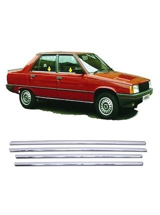 Renault R9 Broadway Krom Cam Çıtası 4 Prç 1992-2000 Arası P.çelik