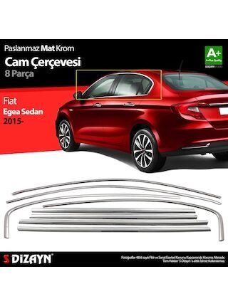 Fiat Egea Sd Krom Cam Çerçevesi 8 Prç. 2015 Üzeri Mat Krom