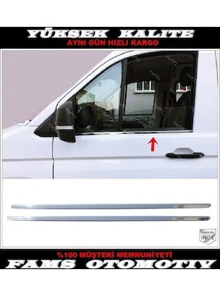 Vw Crafter Krom Cam Çıtası 2 Prç. 2016 ve Üzeri Paslanmaz Çelik
