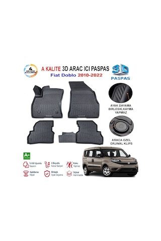 IMG-3587531511425114320.jpg Fiat Doblo 3d Paspas Havuzlu Pro 2010-2022 Arası - Görsel 1
