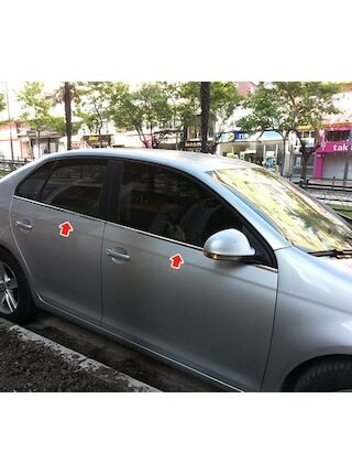 Volkswagen Jetta Krom Cam Çıtası 2005-2011 4Prç