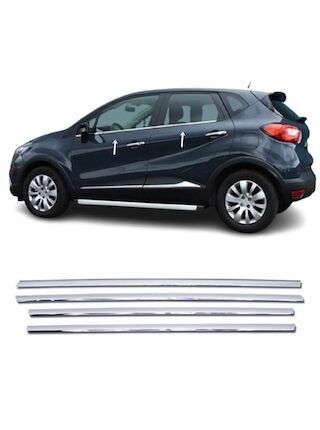 Renault Captur Krom Cam Çıtası 4 Prç 2013-2019 Arası P.çelik