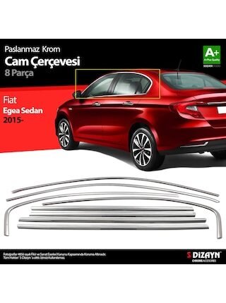 Fiat Egea Sd Krom Cam Çerçevesi 8 Prç. 2015-2020 A+ Kalite