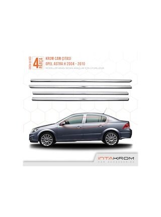 Opel Astra H Krom Cam Çıtası 4 Parça 2004 - 2010 - Sedan