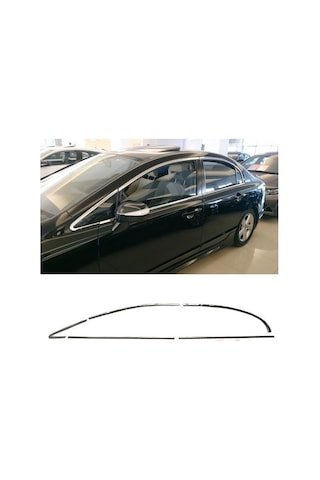 IMG-3829569343941876775.jpg Honda Civic Fd6 Cam Çerçevesi Kenar Çıtası Krom Tamtur 2006 201 - Görsel 1