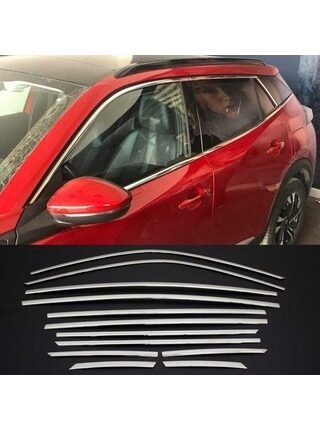 Peugeot 2008 Krom Cam Çerçevesi Set 2020- 12 Parça