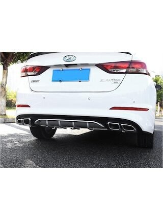 Hyundai Elantra Difüzör 2016-2017-2018 Arka Tampon Plastik Düz
