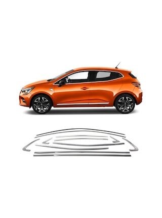Renault Clio 5 Krom Cam Çerçevesi Set 2019- 12 Parça
