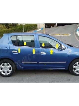 Dacia Sandero Krom Cam Çıtası 2012 Sonrası 4 Parça Pasla