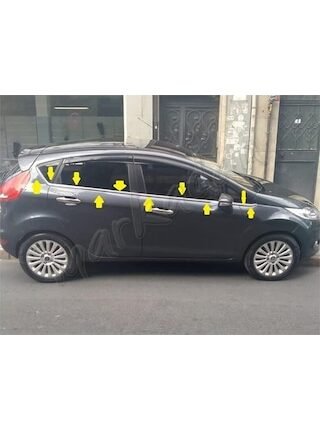 Ford Fiesta Krom Cam Çıtası 2009-2017 8 ParçaPaslanma