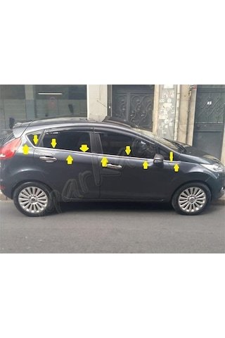 IMG-4275295095743358003.jpg Ford Fiesta Krom Cam Çıtası 2009-2017 8 ParçaPaslanma - Görsel 1