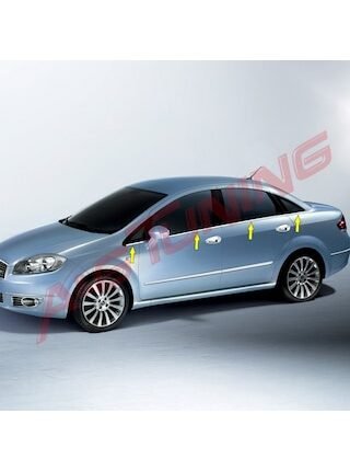 Fiat Linea Krom Cam Çıtası Tk 2006 Üzeri 8Prç Paslanmaz Çelik N11.269