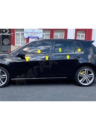 Vw Golf 7 Krom Cam Çıtası 2012 Sonrası 4 Parça Paslanmaz